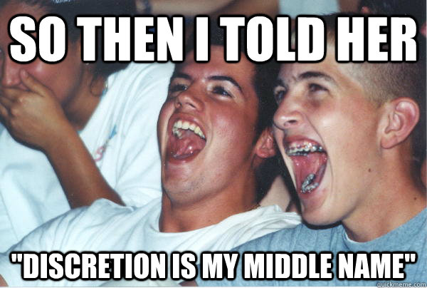 So then I told her 