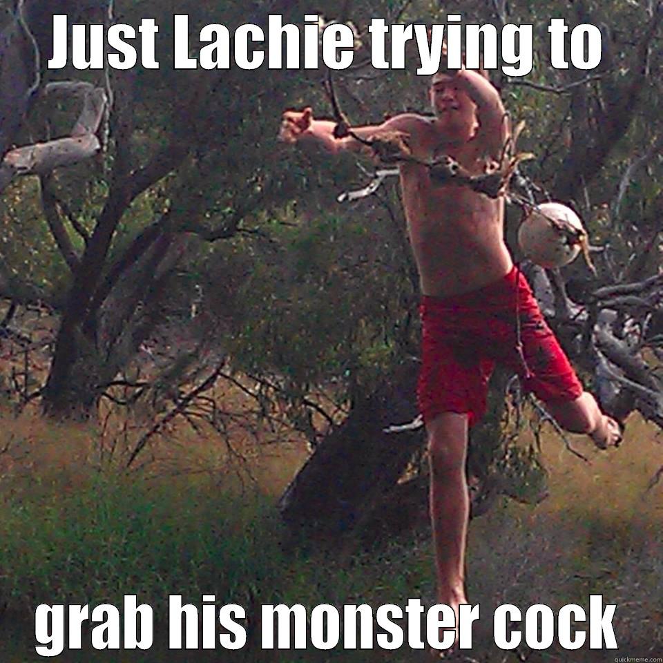 JUST LACHIE TRYING TO GRAB HIS MONSTER COCK Misc