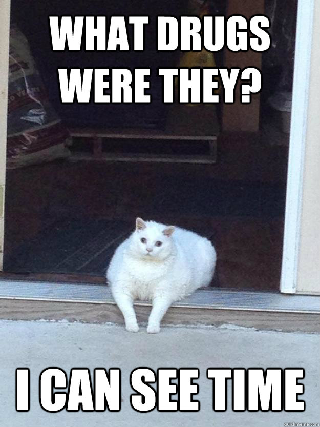 WHAT DRUGS WERE THEY? I CAN SEE TIME  untitled meme
