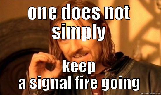 ONE DOES NOT SIMPLY KEEP A SIGNAL FIRE GOING Boromir