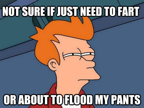 Not sure if just need to fart Or about to flood my pants  Futurama Fry