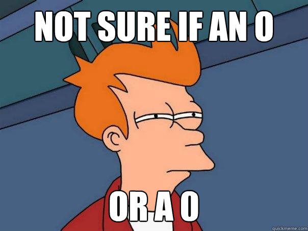 not sure if an O or a 0  Futurama Fry