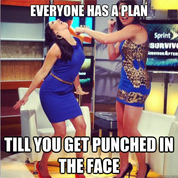 everyone has a plan till you get punched in the face  Everyone has a plan