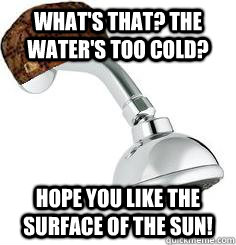 What's that? The water's too cold? Hope you like the surface of the sun!  