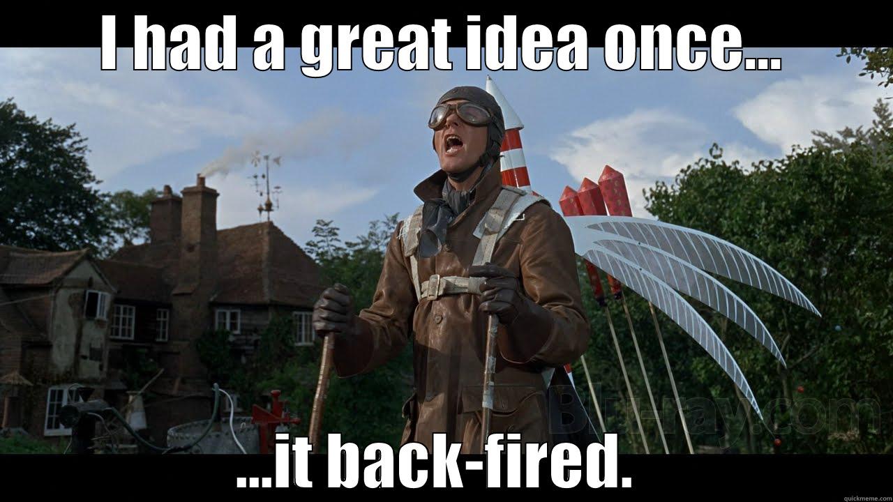 I HAD A GREAT IDEA ONCE... ...IT BACK-FIRED.  Misc