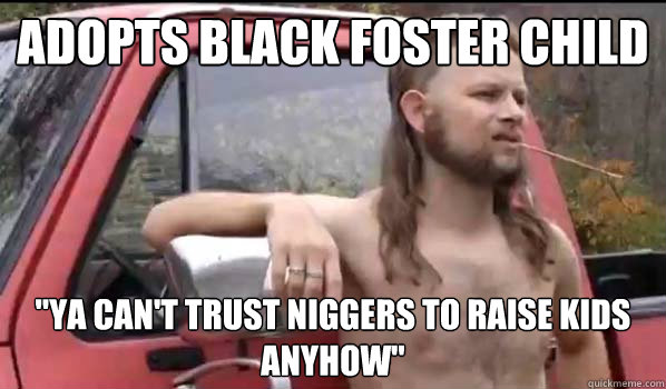 Adopts black foster child 