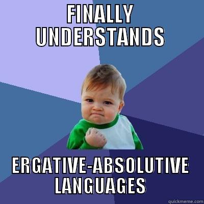 FINALLY UNDERSTANDS ERGATIVE-ABSOLUTIVE LANGUAGES Success Kid