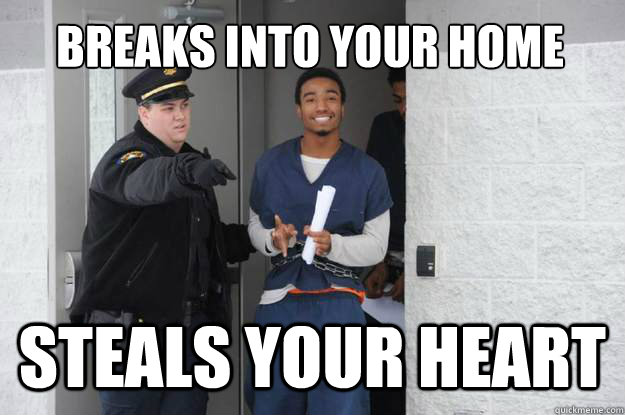 breaks into your home steals your heart  Ridiculously Photogenic Prisoner