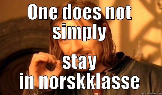 ONE DOES NOT SIMPLY STAY IN NORSKKLASSE Boromir
