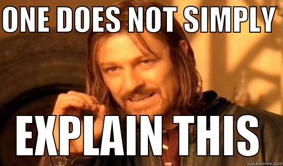 ONE DOES NOT SIMPLY  EXPLAIN THIS Boromir