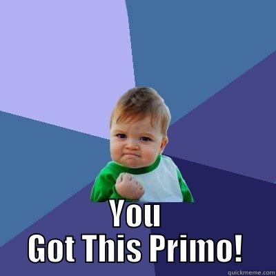  YOU GOT THIS PRIMO! Success Kid