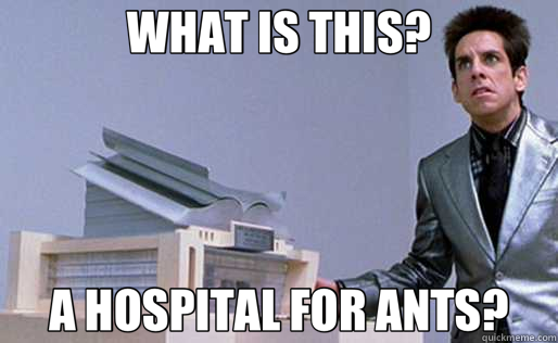 WHAT IS THIS? A HOSPITAL FOR ANTS? - WHAT IS THIS? A HOSPITAL FOR ANTS?  Derek Zoolander Center for Kids Who Dont Read Good