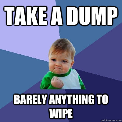 Take a dump Barely anything to wipe - Take a dump Barely anything to wipe  Success Kid
