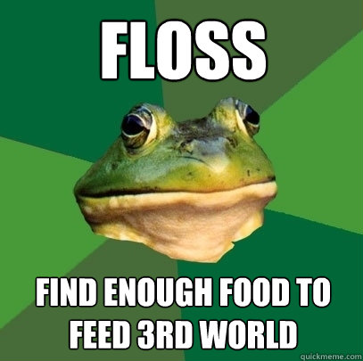 Floss find enough food to feed 3rd world  Foul Bachelor Frog