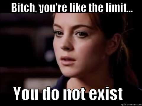   BITCH, YOU'RE LIKE THE LIMIT...      YOU DO NOT EXIST      Misc