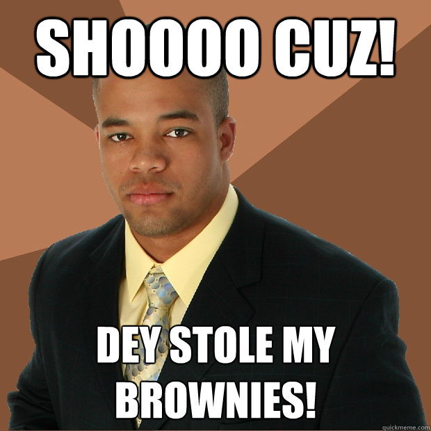 Shoooo cuz! Dey stole my brownies! - Shoooo cuz! Dey stole my brownies!  Successful Black Man