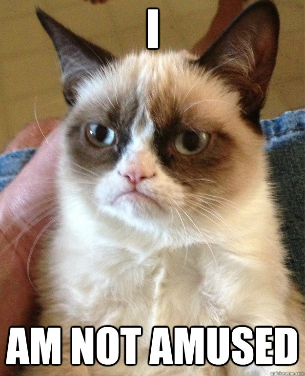 I Am not amused - I Am not amused  Grumpy Cat