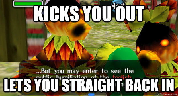 Kicks you out  lets you straight back in  - Kicks you out  lets you straight back in   Good Guy Deku