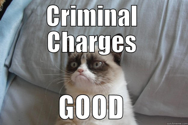 CRIMINAL CHARGES GOOD Grumpy Cat