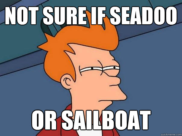 Not sure if Seadoo Or Sailboat  Futurama Fry