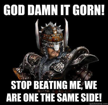 God damn it Gorn! Stop beating me, we are one the same side!  Gothic - game