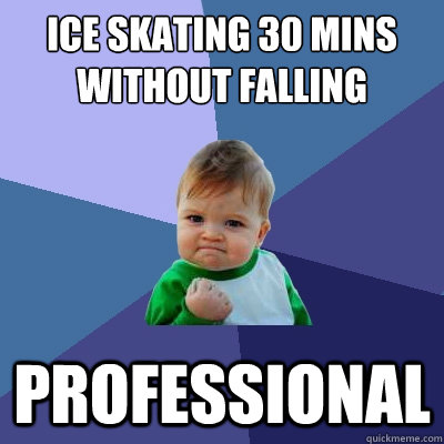 ice skating 30 mins without falling professional - ice skating 30 mins without falling professional  Success Kid