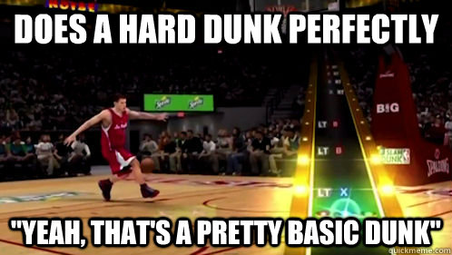 Does a hard dunk perfectly 