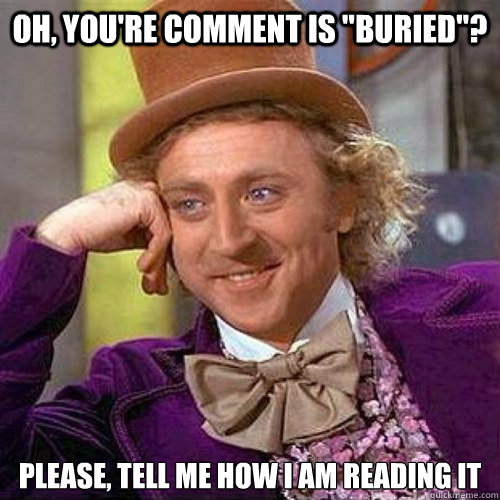 Oh, you're comment is 
