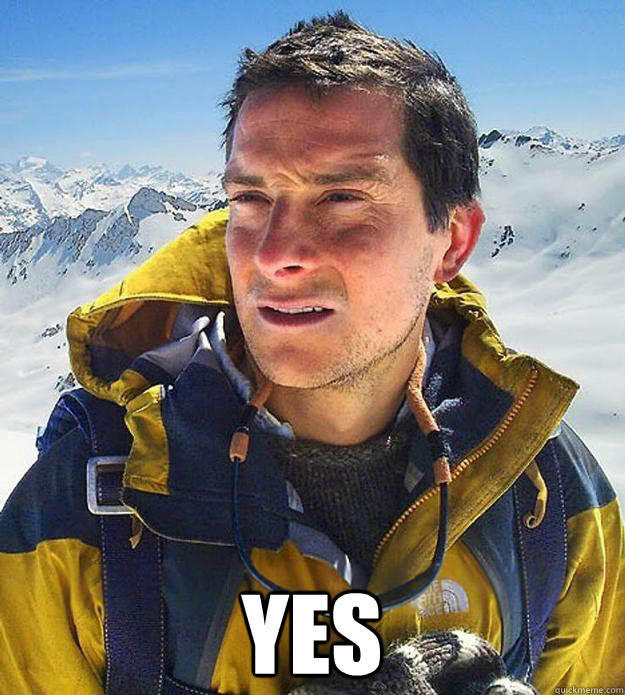  yes  Best size bear grylls meme