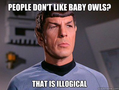 People don't like Baby Owls? That is illogical  