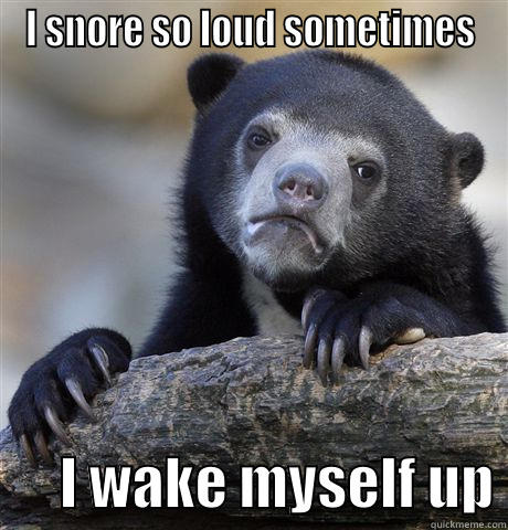 I SNORE SO LOUD SOMETIMES       I WAKE MYSELF UP Confession Bear