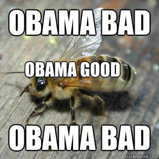 Obama Bad Obama bad Obama good  Hivemind bee