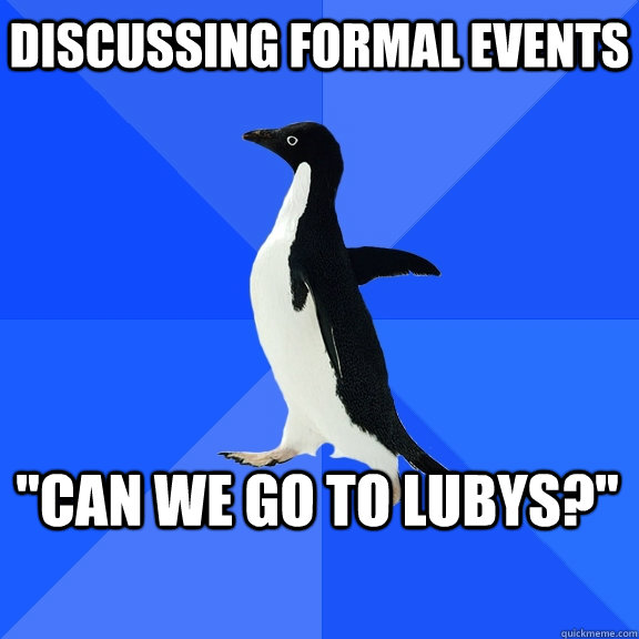 Discussing formal events  