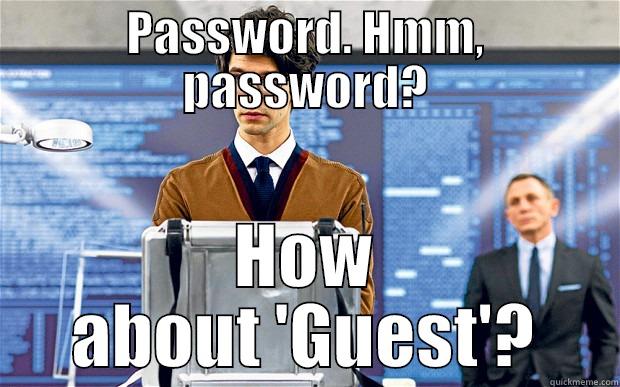 PASSWORD. HMM, PASSWORD? HOW ABOUT 'GUEST'? Misc
