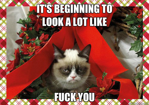 it's beginning to 
look a lot like fuck you - it's beginning to 
look a lot like fuck you  A Grumpy Cat Christmas