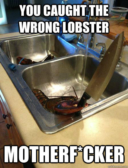 You caught the wrong lobster  MotherF*cker - You caught the wrong lobster  MotherF*cker  You caught the wrong one