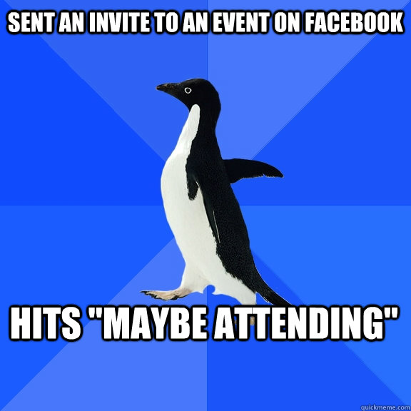 Sent an invite to an event on facebook hits 
