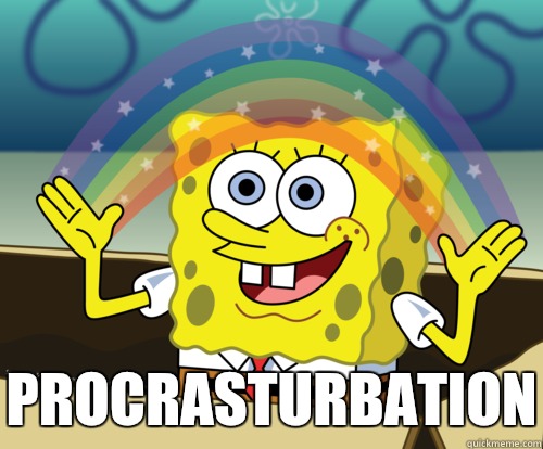  PROCRASTURBATION  Spongebob rainbow