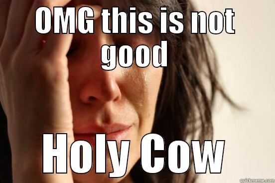 OMG THIS IS NOT GOOD HOLY COW First World Problems