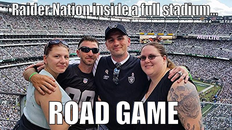 RAIDER NATION INSIDE A FULL STADIUM... ROAD GAME Misc