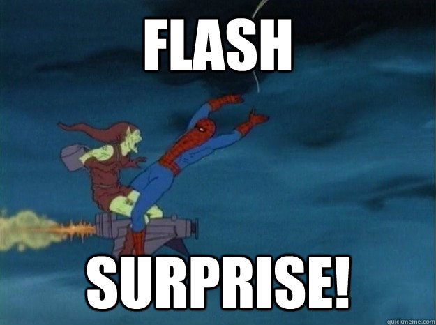 flash Surprise! - flash Surprise!  60s Spiderman meme