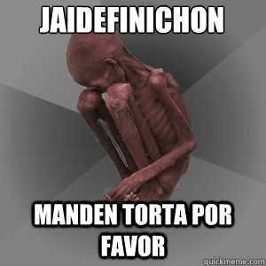 Jaidefinichon manden torta por favor  