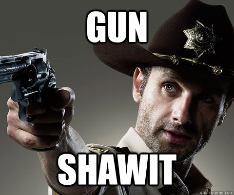Gun Shawit  Rick Grimes Walking Dead