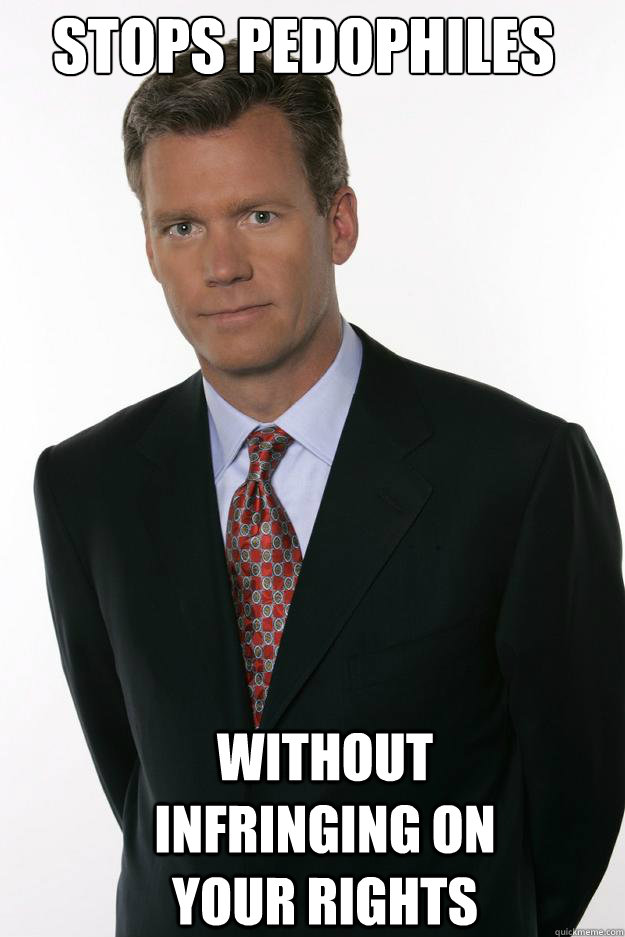 Stops pedophiles without infringing on your rights - Stops pedophiles without infringing on your rights  Chris Hansen