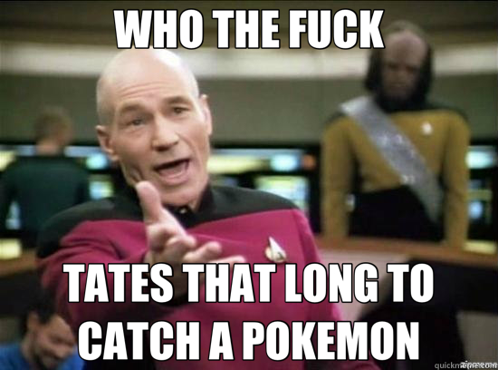 WHO THE FUCK TATES THAT LONG TO CATCH A POKEMON  Annoyed Picard HD