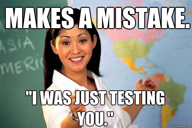 Makes a mistake. 