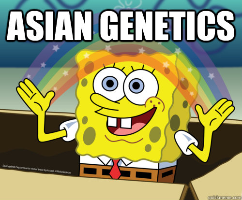 Asian GENETICS   Spongebob rainbow
