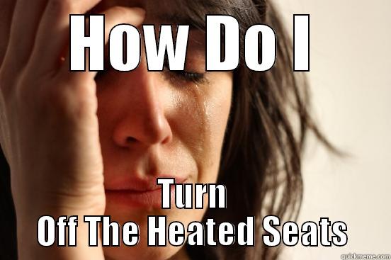 HOW DO I TURN OFF THE HEATED SEATS First World Problems