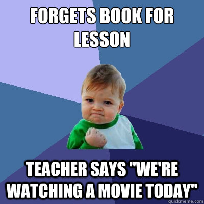 Forgets book for lesson Teacher says 