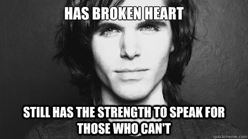 Has broken heart Still has the strength to speak for those who can't  Onision